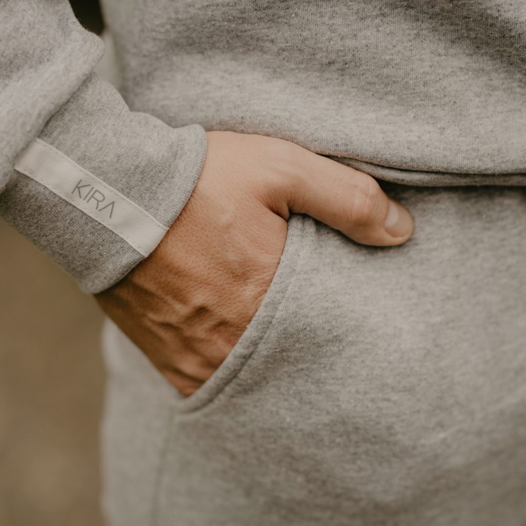beautiful gray sustainable sweats for men