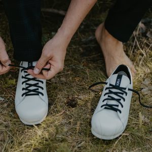 kira white sneakers with black laces